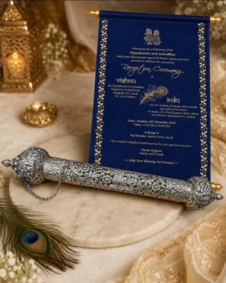 Metal scroll pipe made of German Silver with Satin scroll.