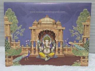 Folder style wedding invitation card made of premium quality paper with elegant design and box style cover.