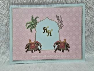 Folder style wedding invitation card made of premium quality paper with elegant design and box style cover.