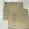 lasercut premium mettalic finished paper 3 fold wedding card with any two inserts.
