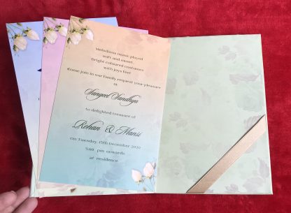 FLORAL BOX TYPE WEDDING CARD
