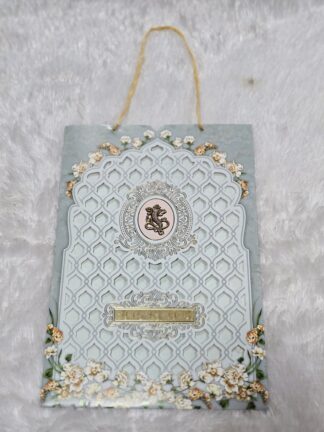 Bag style Big(Jumbo) floral wedding invitation card with 3 paper