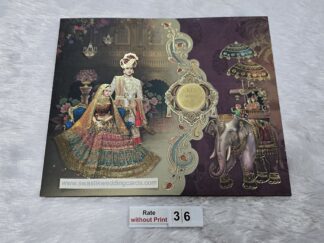 Traditional folder style wedding Invitation cards with bride and groom (Generic Image) with Acrylic name plate