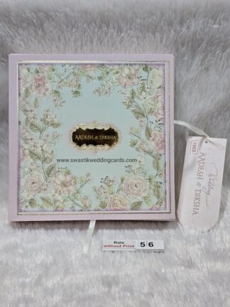 Dry fruits,Sweet & Chocolate box style wedding invitation card