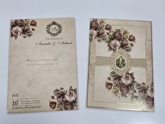 Direct two folding style wedding invitation card with cover.