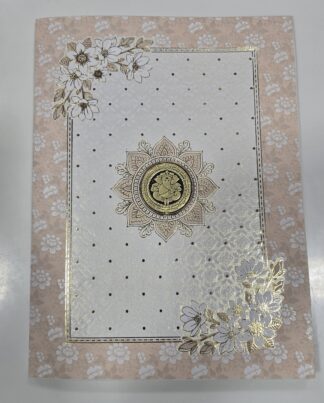Premium self textured off white paper with box type window envelope and a name plate.