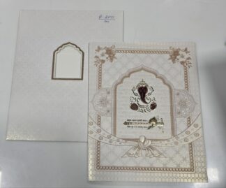 Folder style wedding invitation card with a window style wedding invitation card.