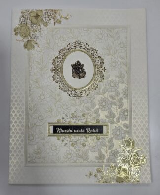 Folder style wedding invitation card with cover.