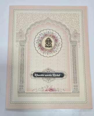 Folder style wedding invitation card with cover.
