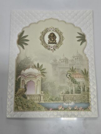Folder style wedding invitation card with cover.