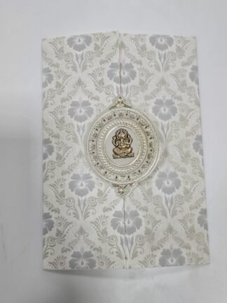 Folder door style opening wedding invitation card with window cover.