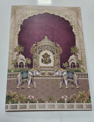 Pichwai theme folder style wedding invitation card with  box cover.