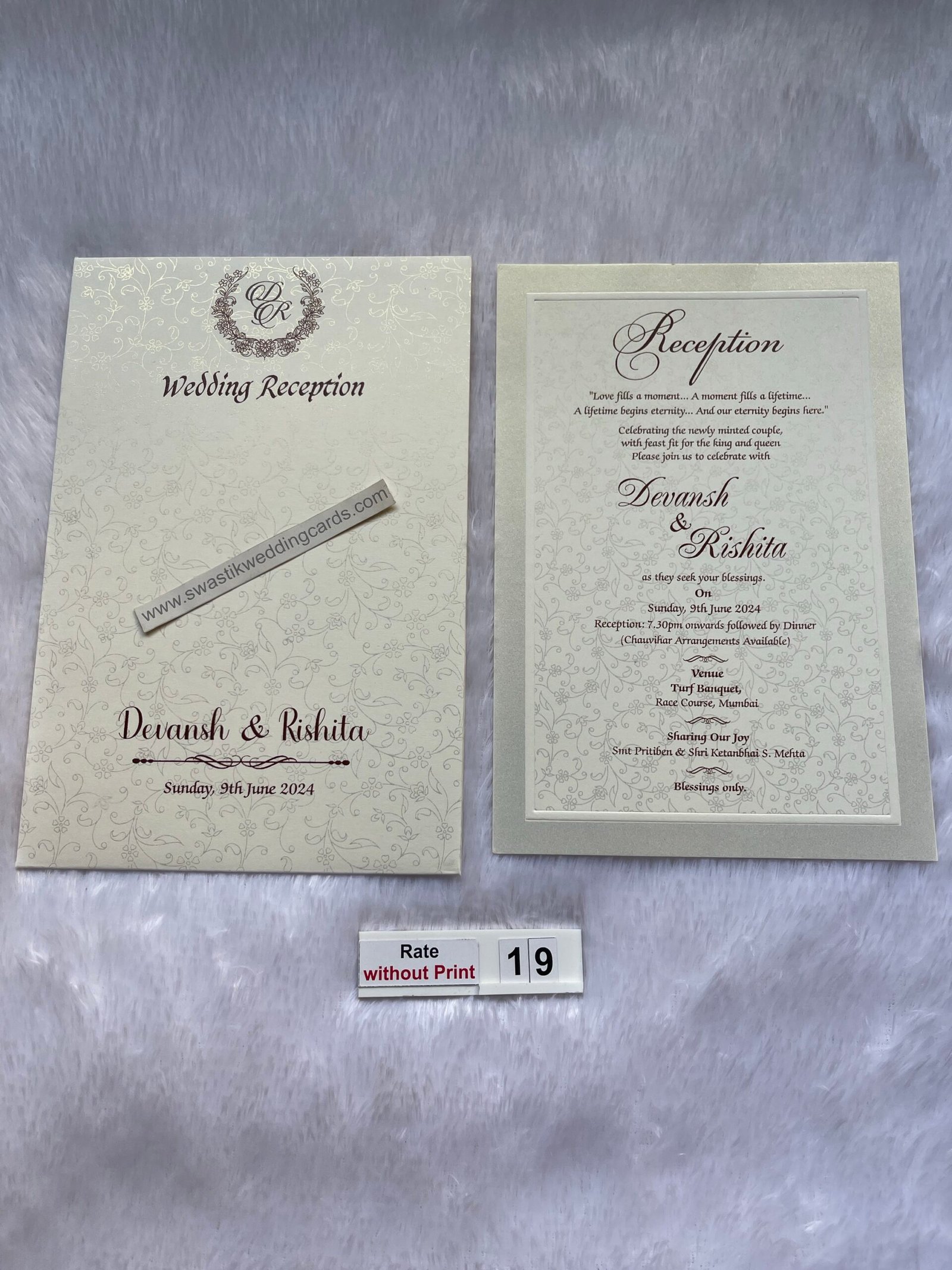 Single Invitation Premium quality Single invitation card with cover. – Swastik Cards