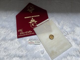 Premium velvet cover with Imported Clear Acrylic and butter paper wedding invitation card.
