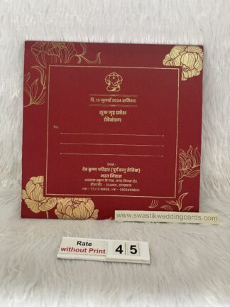 Premium Acrylic invite tied with ribbon and cover.