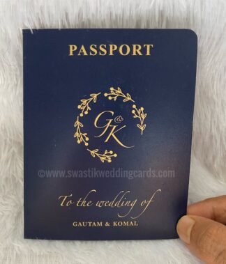 Passport style Invitation card with cover.