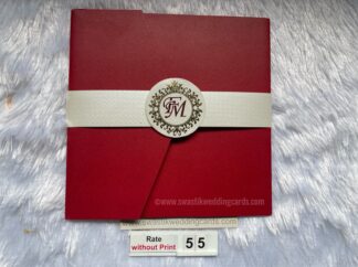 Premium Acrylic invite tied with ribbon and cover.