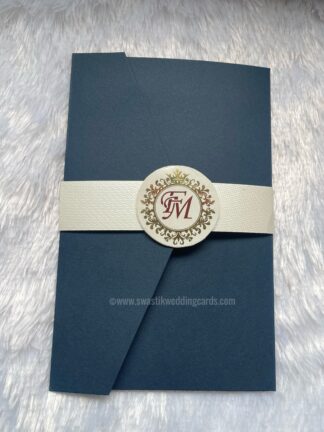 Premium quality Acrylic with 3 fold card and insert holder and paper band with sticker.