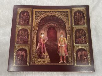Traditional Folder box style wedding  invitation card with traditional Print of bride and groom with box cover.