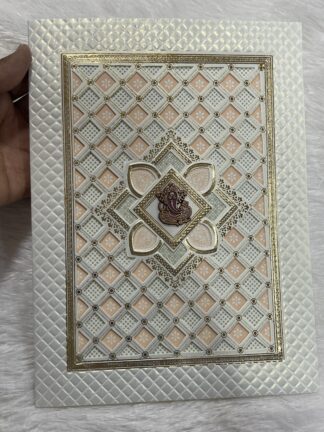 Folder style wedding invitation card with With cover.