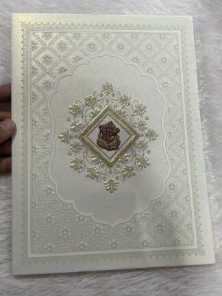 Folder style wedding invitation card with With cover.