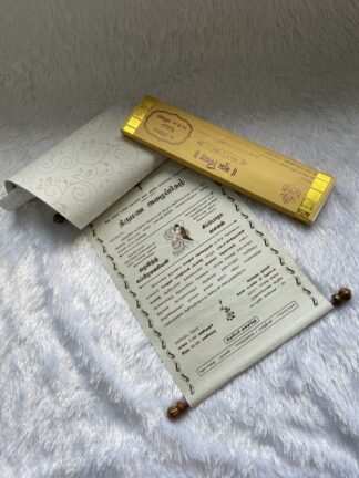 Double stitched Scroll with tray box style cover