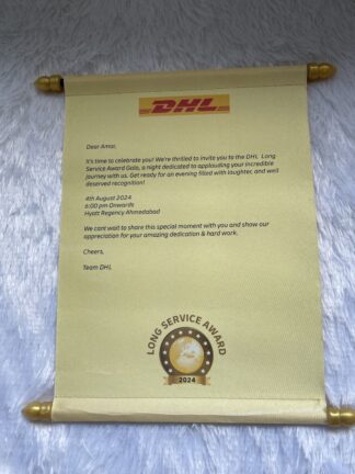 Elegant Scroll for Corporate Events & Award Ceremonies without Box