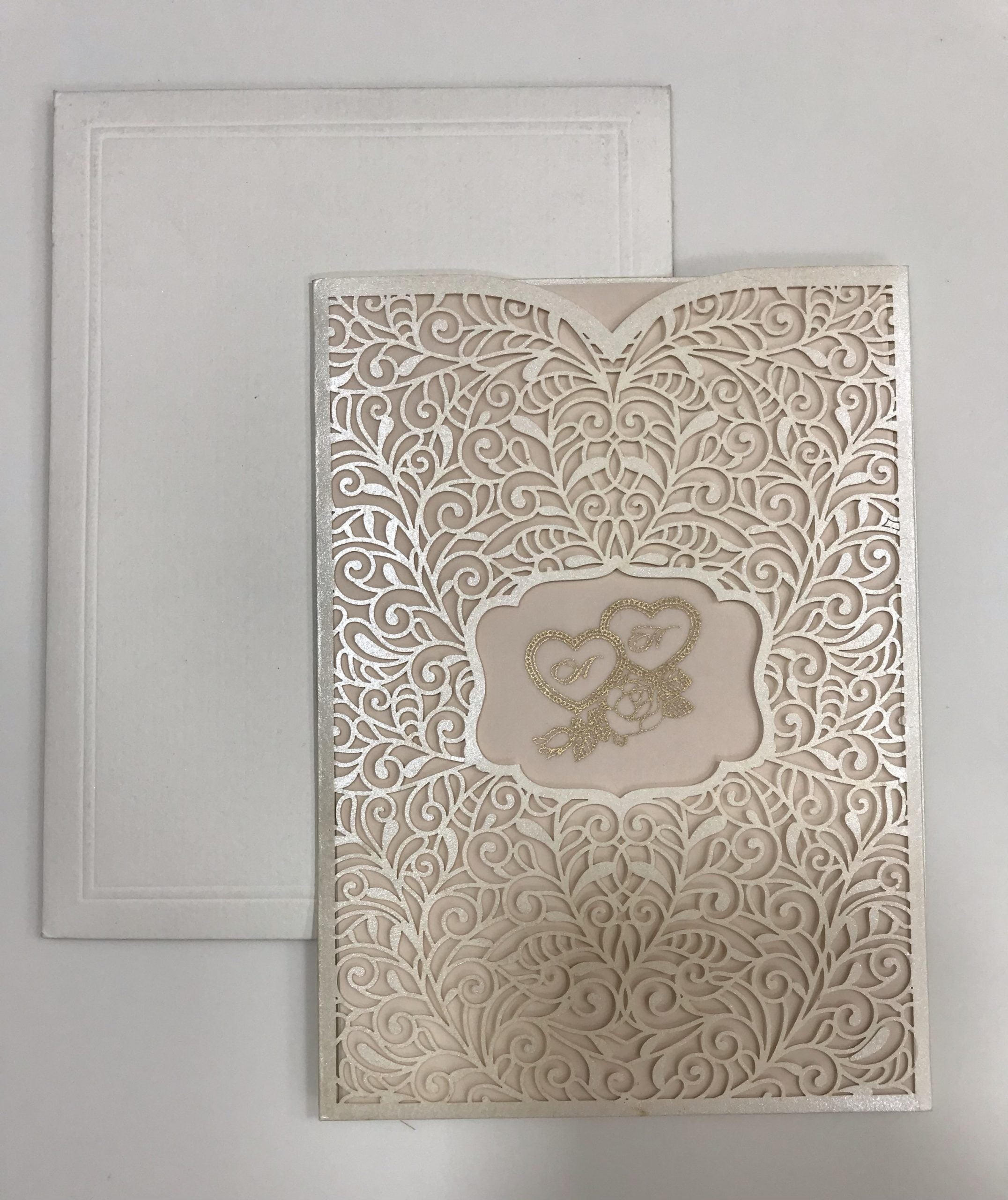 Lasercut wedding invitation cards - Swastik Cards