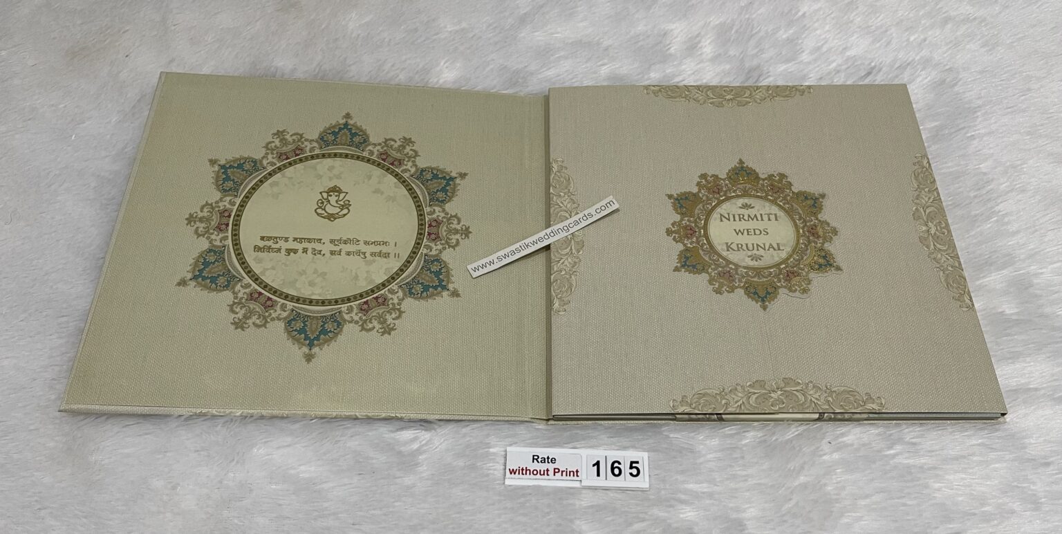 Premium and Luxurious hardbound wedding Invitation card with 2 inserts ...